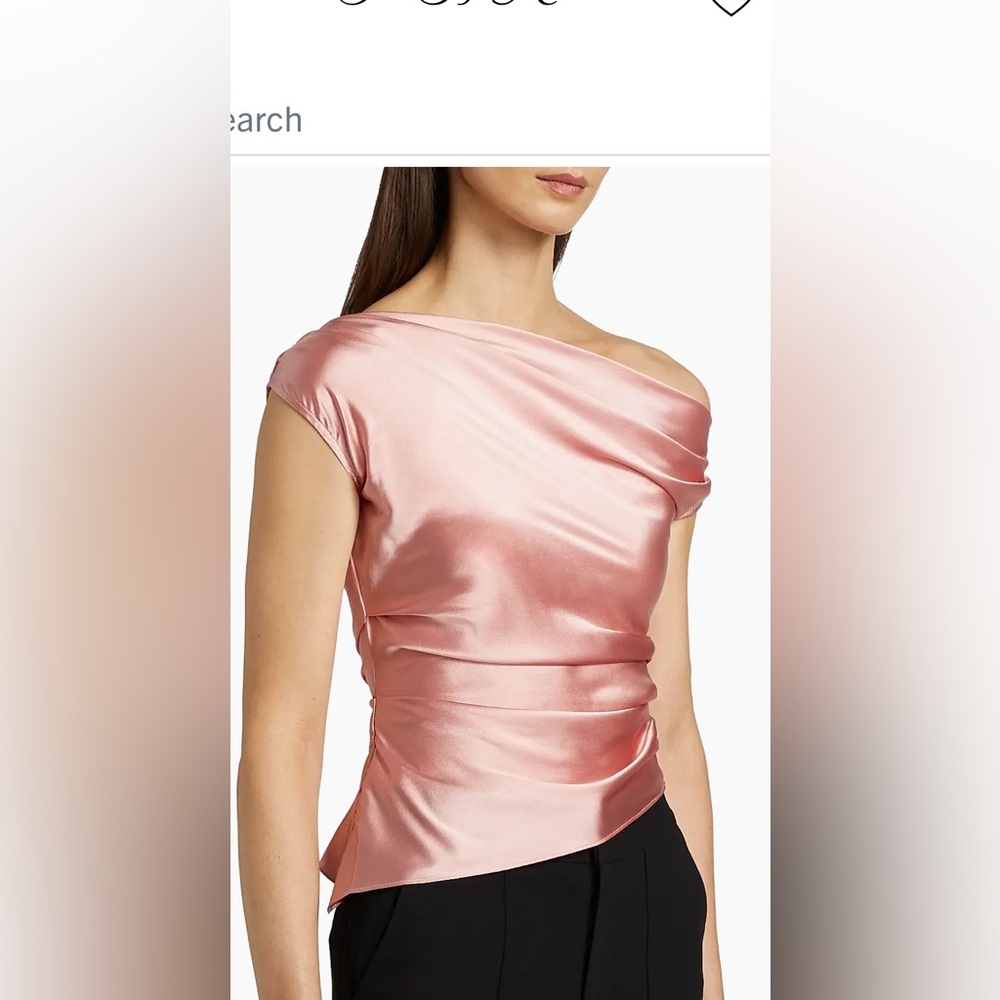 STAUD phare silk top in rose 12